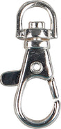 Creativ company karabijnsluiting sleutelhanger, 40 mm, verzilverd, 15 stuk