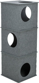 Trixie kattenhuis toren nele vilt grijs