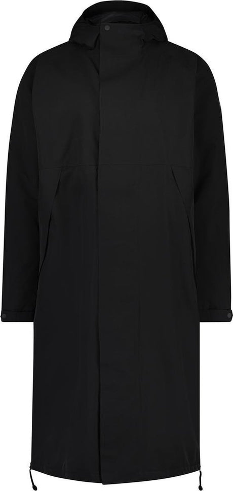 Agu city slicker winterregenjas uniseks waterdicht - zwart - waterkolom 10.000 mm - openritsbare zijpanelen