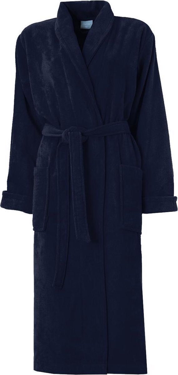 Seahorse - pure - badjas - katoen - zacht - badstof - donkerblauw - xxl