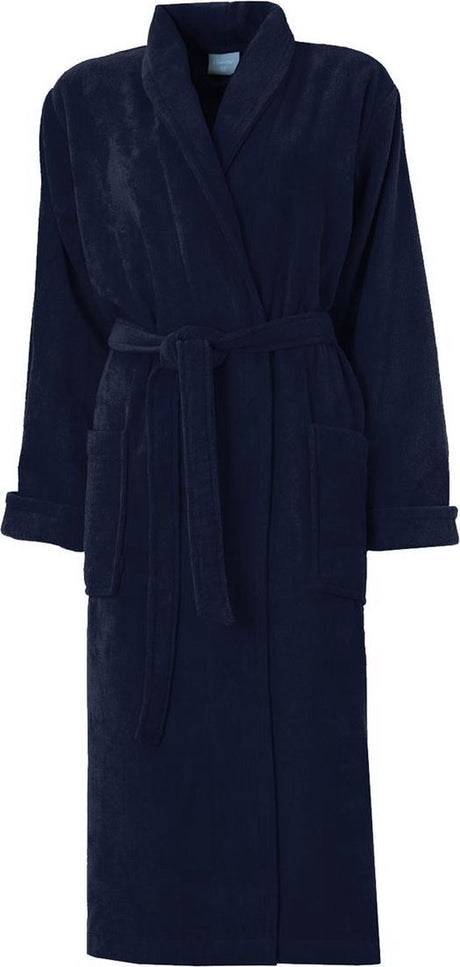 Seahorse - pure - badjas - katoen - zacht - badstof - donkerblauw - xxl