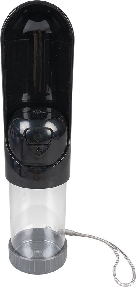 Duvo plus - waterfles - hond - drinkfles compact 300ml - 6,5x6,5x18,5cm wit - 1st