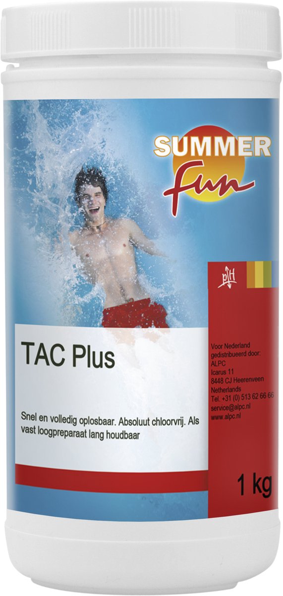 Summer fun tac plus - verhoogt totale alkaliniteit en ph-waarde zwembad - 1 kg