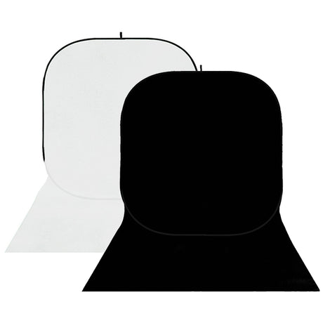 Studioking background board bbt-01-20 wit zwart 400x150 cm