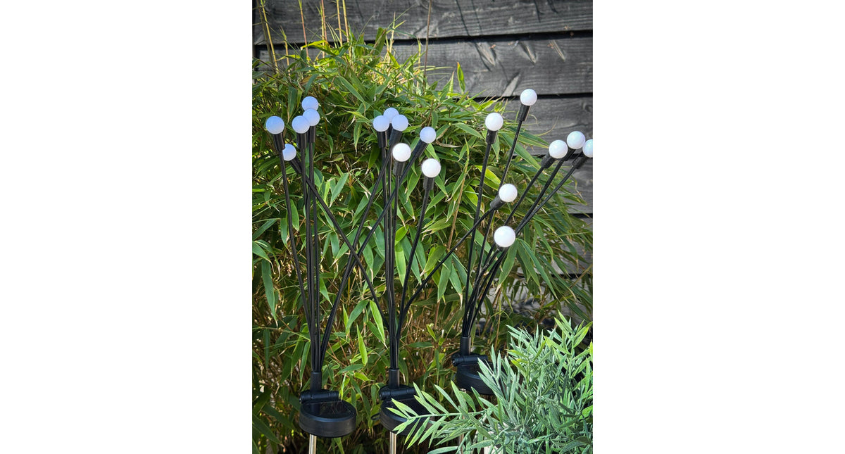 Solar steker 6 vuurvliegjes 7x69cm 6 led warm wit