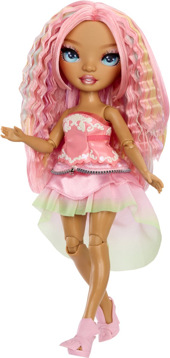 Rainbow high be dazzling-modepoppen -adeline rose (roze) met bedazzle-tool en glinsterende strass-steentjes