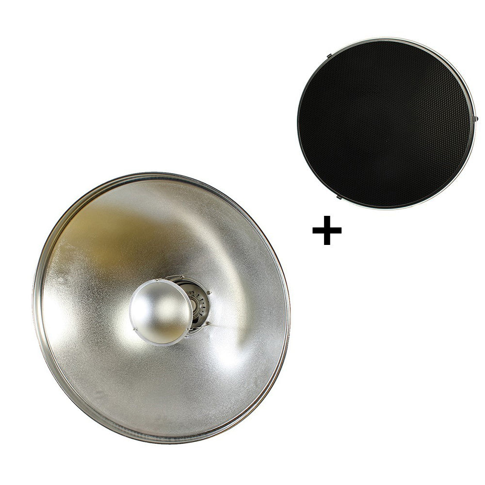 Studioking beauty dish zilver sk-bd420 42 cm met honingraat