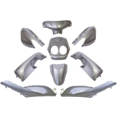 Edge plaatset 9-delig voor yamaha neo's - vanaf bouwjaar 2008 tot 2011 - 2 en 4 takt model - metallic zilver