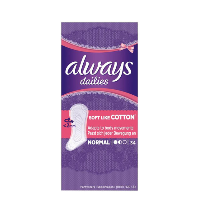 Always dailies inlegkruisjes 34st normal