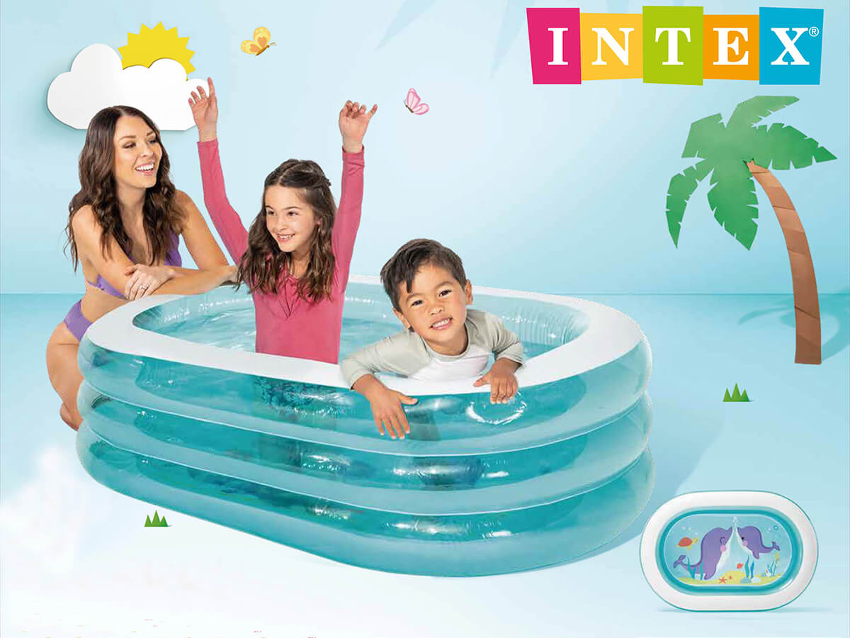 Intex inflatable swimming pool in oval shape