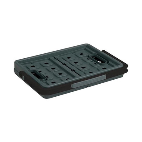 Sunware square vouwkrat met handgreep 24l - 43.5x31x21.3 cm - antraciet boodschappenkrat