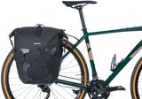 Bolso de bicicleta de una sola bicicleta impermeable al navegador de albahaca, negro