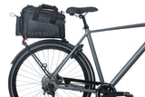 Basil Miles XL Bagage Behavior Bag, Black Orange, Waterproof, 9-36L, lämplig för elektriska cyklar