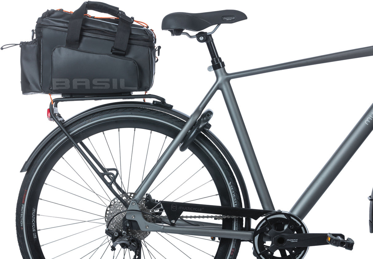 Basilikum Miles XL Gepäckverhaltensbeutel wasserdichte schwarze Beutel für Elektrofahrrad 36L Mikes System