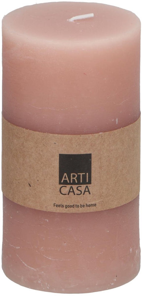 Arti casa kaars roze ø7xh13cm