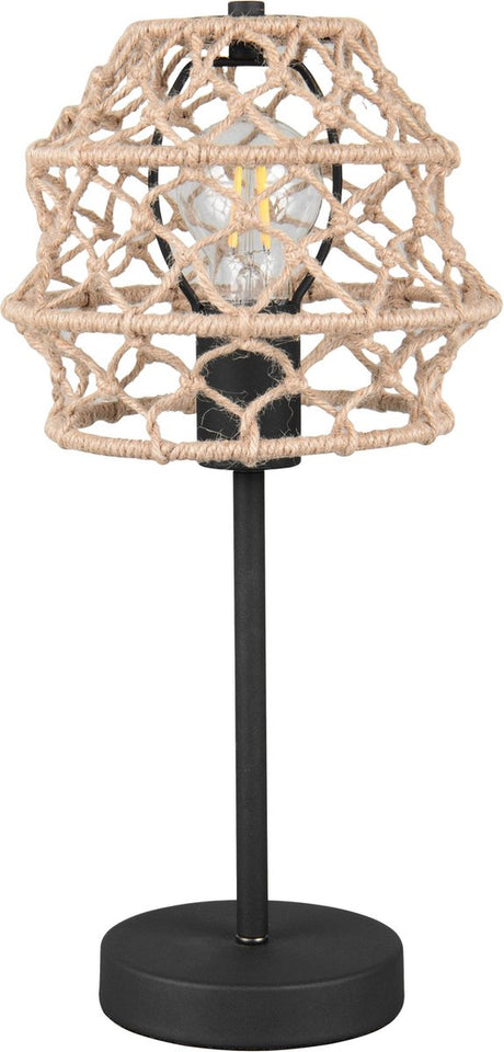 Rl live your light reality hive - tafellamp - zwart mat - excl. 1x e27 4 w - snoerschakelaar - casalum