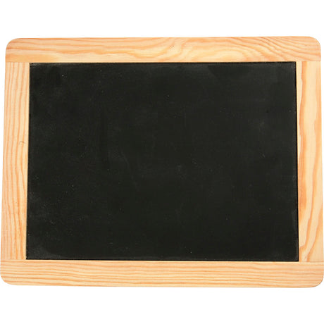 Creativ company krijtbord met houten rand – zwart schoolbord – decoratief krijtbordje – 19x24 cm