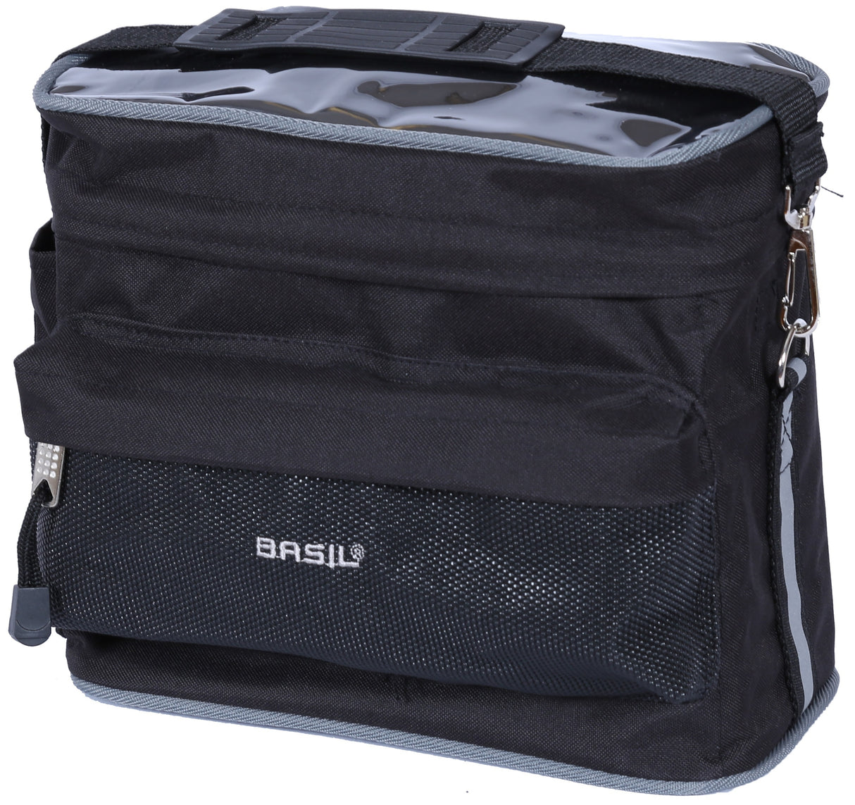 Basil Mali Handlebar Bag Water -Repelente, extraíble, negro