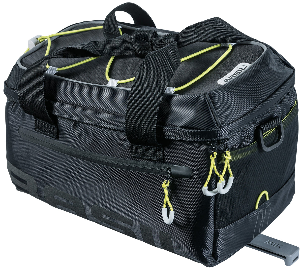 Basil Miles Trunkbag - Sportieve zwarte bagagedragertas voor E-bike - Waterdicht - 7L - Heren