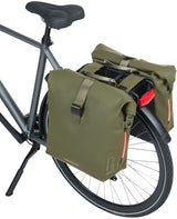 Basil Soho Double Bicycle Sac Nordlicht Sac de porte-bagages imperméables pour le vélo électrique vert