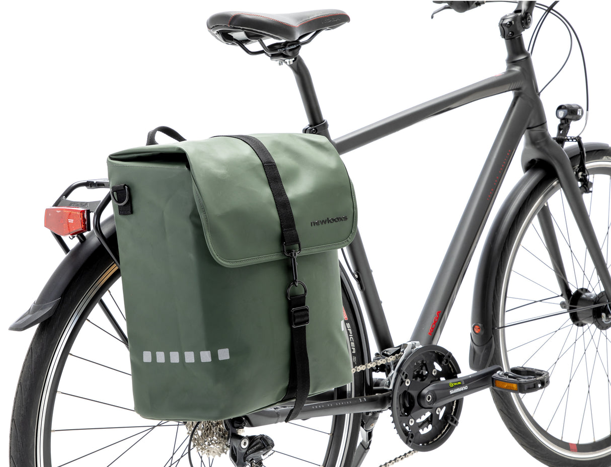 Ny Odense Single Bicycle Bag Water -Repellent 17,5L Black Green