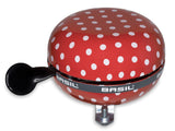 Basil Polkadot - Cykelklokke - 80 mm - Rød hvid