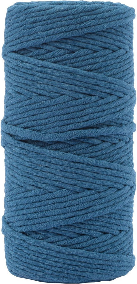 Vaessen creative macrame touw - donkerblauw - 3mmx100m