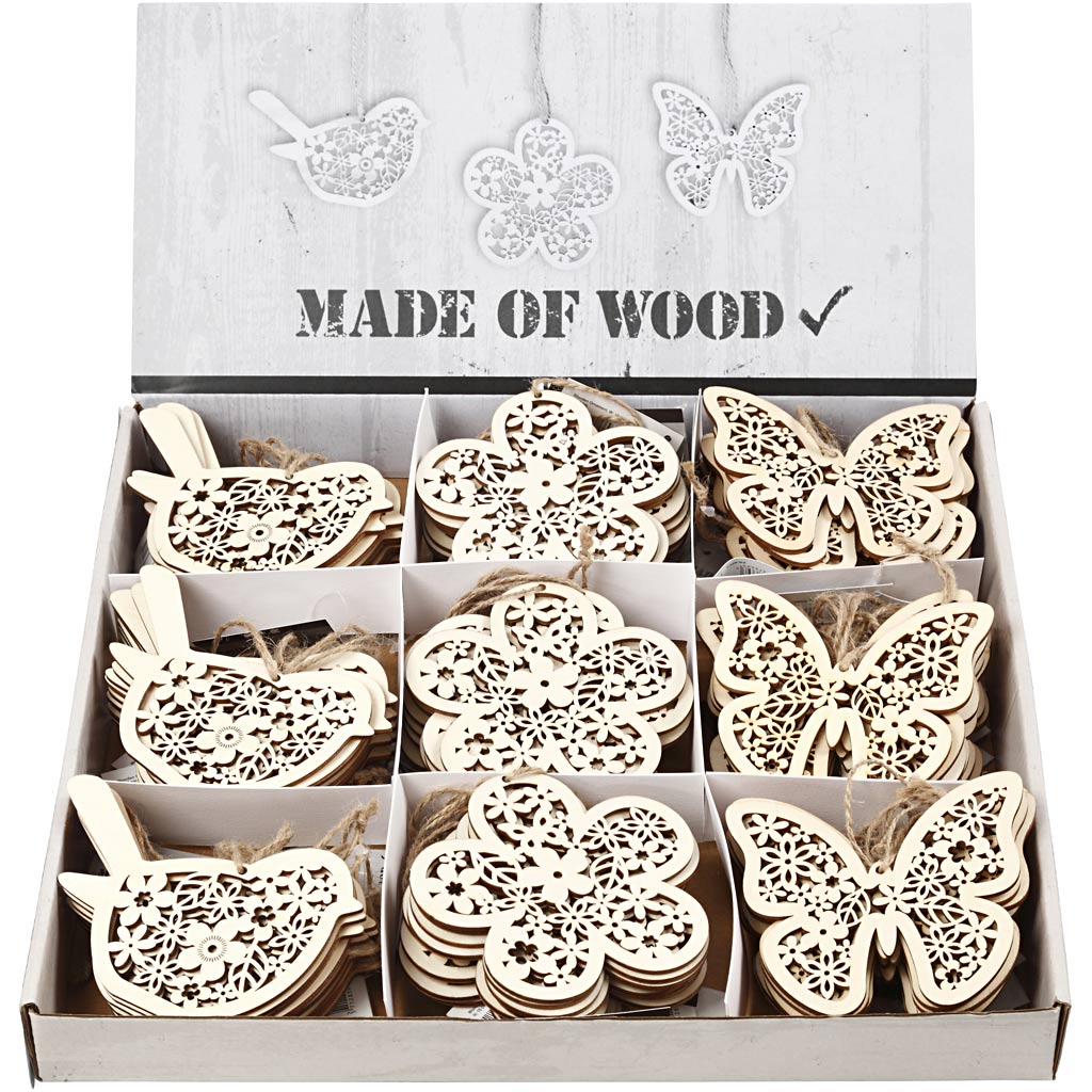 Https: www.cchobby.nl houten-figuren-vlinder-bloem-en-vogel-h-10-cm-b-10-cm-90-stuk-1-doos