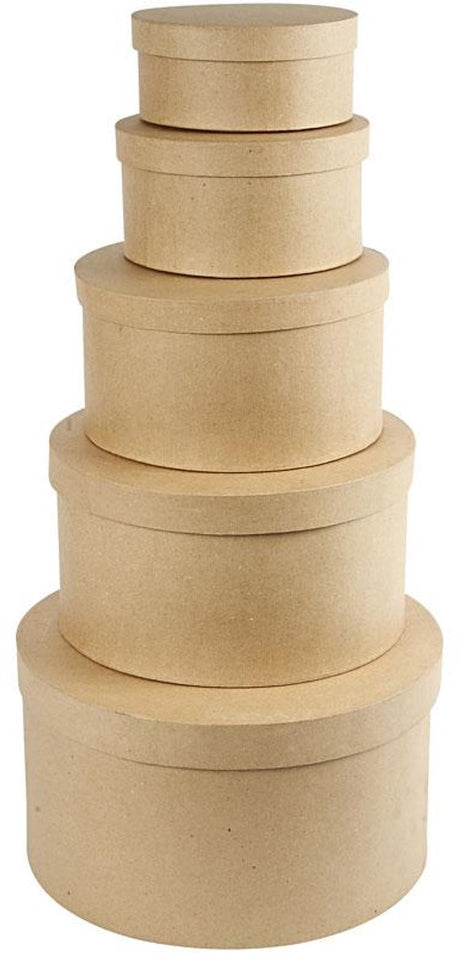 Creativ company ronde hoedendozen h: 8-19 cm d: 16.5-35,5 cm 5 maten