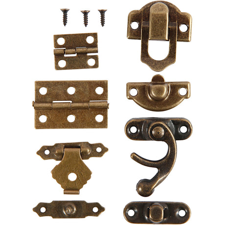 Creativ company http: www.cchobby.nl mini-beslag-afm-16x19-19x29-5-mm-antiek-goud-15-set-1-doos