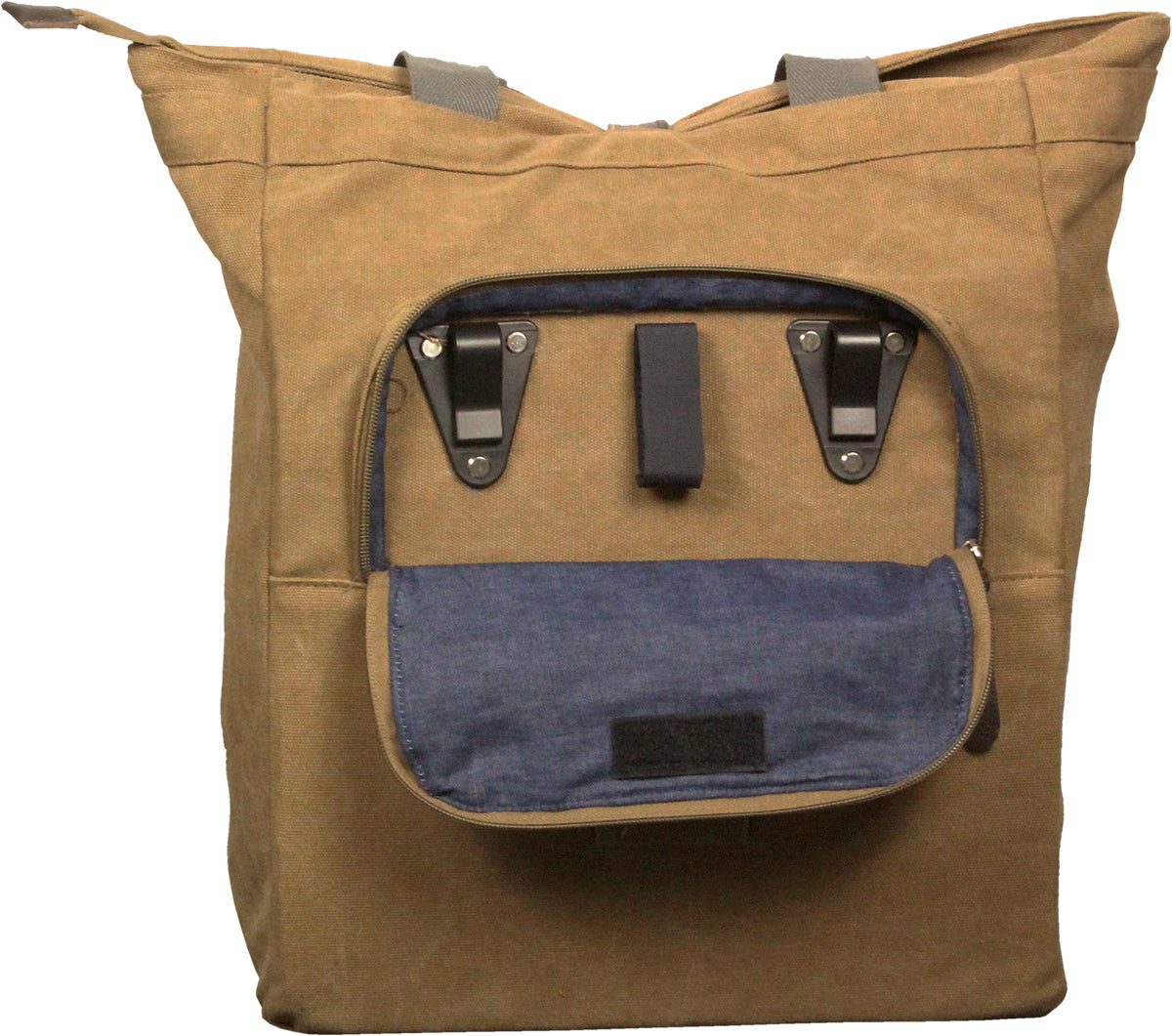 Grønlands sykkelpose lerret shopper 20 liter 42 x 34 x 14 cm kamelbrun