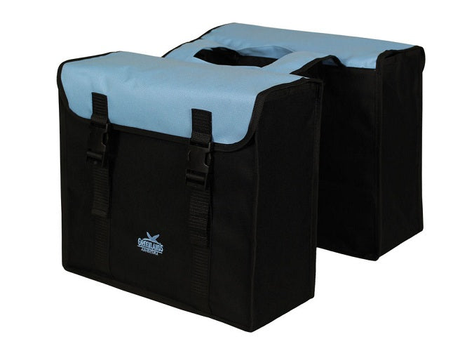 Doppio borsa della Groenlandia, blu nero. Dimensioni 38x34x13cm. Contenuto totale 35L