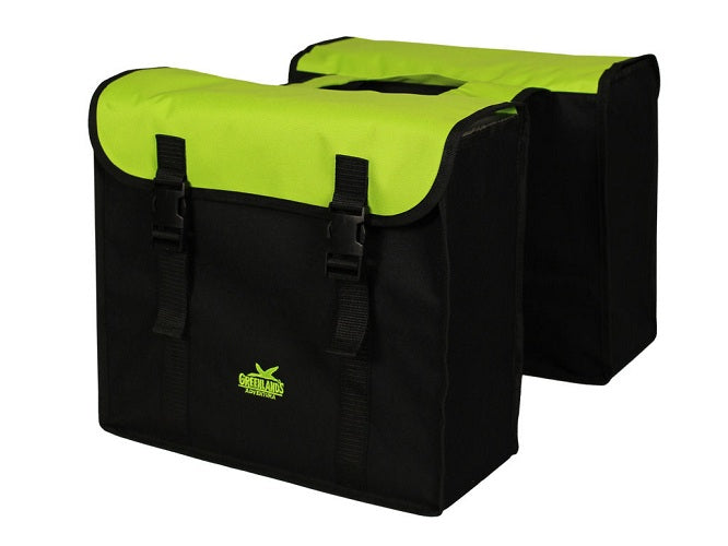 Doppia borsa della Groenlandia, verde nero. Dimensioni 38x34x13cm. Contenuto totale 35L