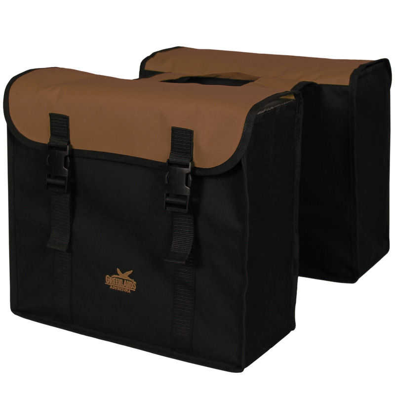 Grønlands Double Bag, L Black-Brown. Dimensjoner 37x33x14 (2x) cm 34L.