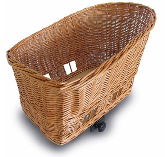 Basil Pasja - Hundcykelkurv - Stor - 50 cm - Bagkurv - Naturlig