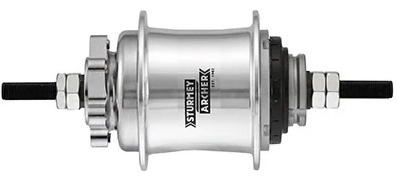 Sturmeyarcher Gear Hub 2 rychlostní Sturmey Archer Automatic A2K 36 TANDS pro diskovou brzdu stříbro