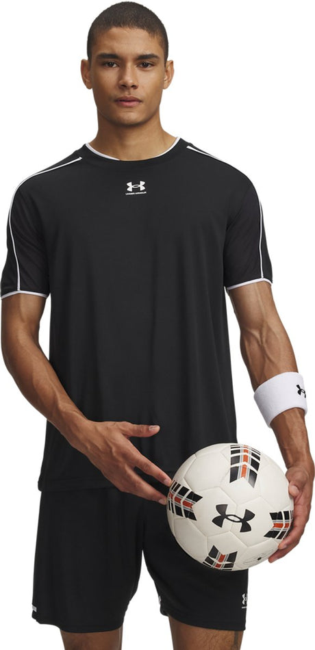 Under armour ua m challenger train ss-blk heren sportshirt - zwart - wit l