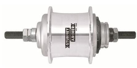 Gear Hub Sturmey Archer S -RF3 3 Speed ​​Vrijloop - 36 hoyos - Silver