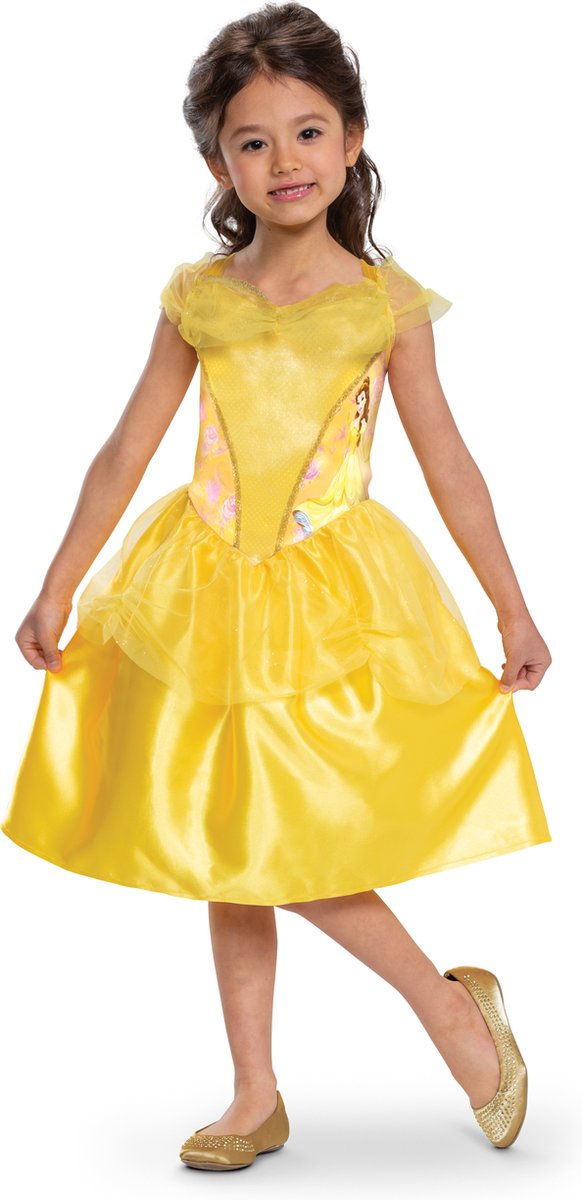 Disguise disney prinses - beauty the beast, belle basic plus, maat xs (3-4 jaar)