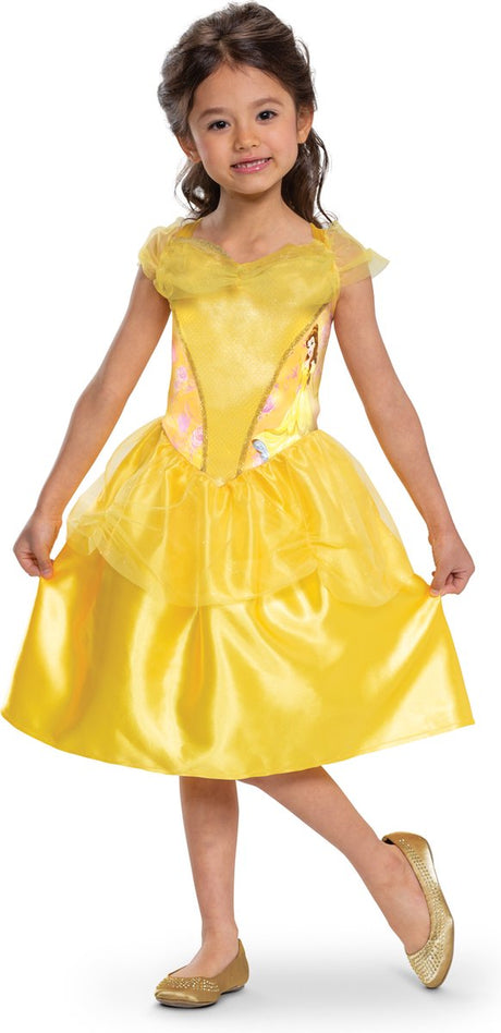 Disguise disney prinses - beauty the beast, belle basic plus, maat xs (3-4 jaar) xs