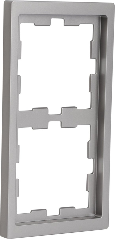 Merten d-life afdekraam - inbouw - 2-voudig - rvs kleur