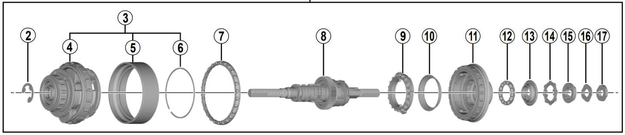 Shimano Nexus 8 Notranjost SG-C6001 8R30 8R31 C6000 8R