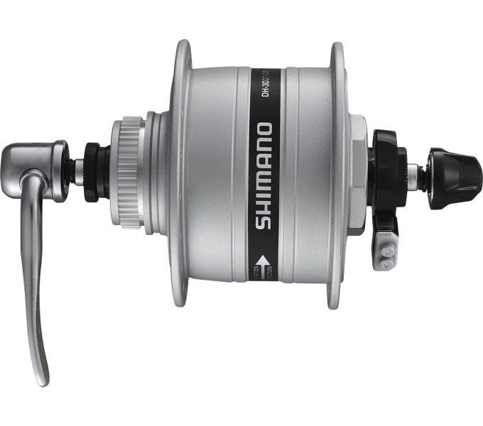 Shimano Dynamonaaf HD-3D37 3 Watt 36 Geats Center-Lock Quick Spannung Silber