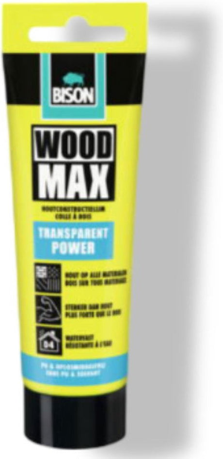 Bison wood max transparant houtconstructielijm - tube - 85 gram