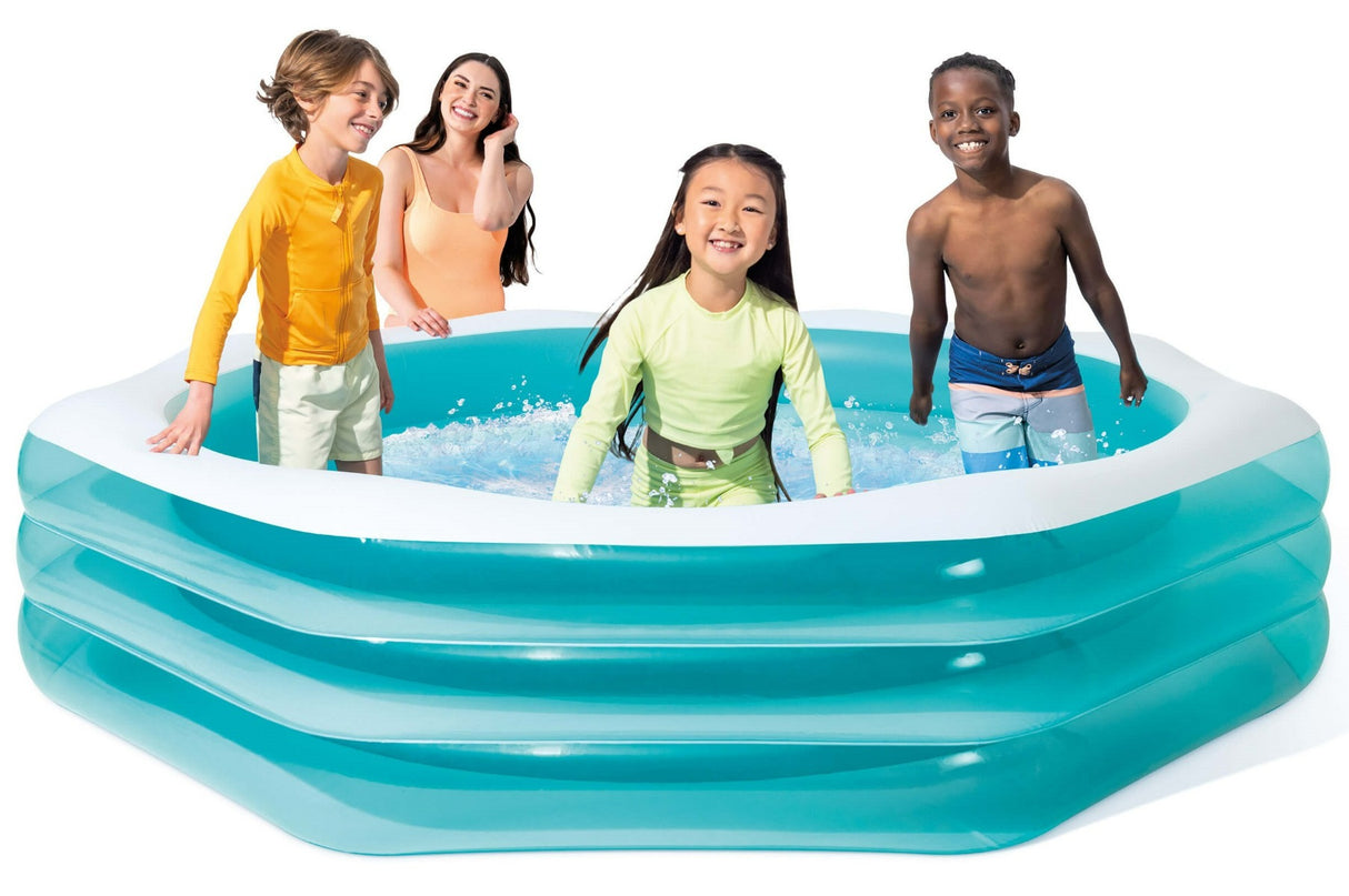 Intex opblaasbaar zwembad octagon family pool