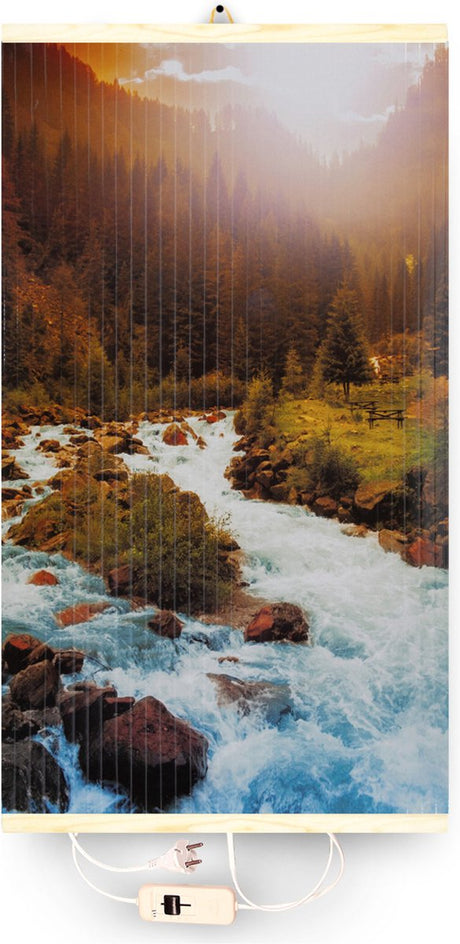 Trio infraroodstraler - flexibel verwarmingspaneel 430w design 10 rivier, afmetingen 100x57cm