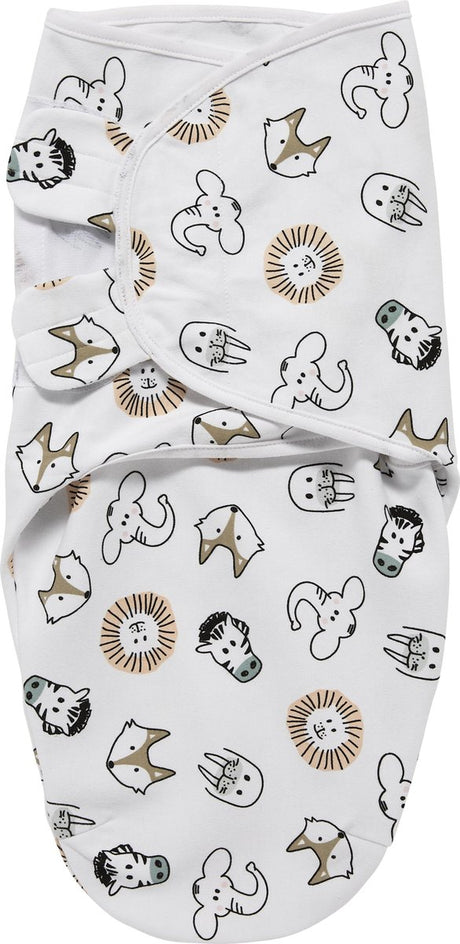 Meyco baby animal swaddle inbakerdoek - multicolour - 4-6 maanden - 1.0 tog
