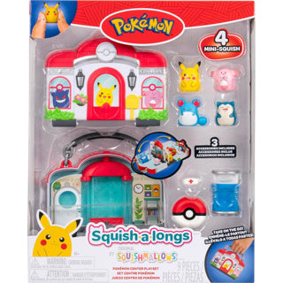 Jazwares squish-a-longs - medium playset (pokemon center)