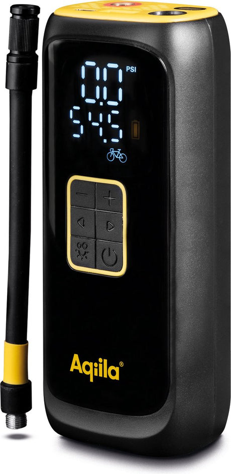 Aqiila airbird c4 elektrische bandenpomp, draagbare luchtcompressor, 10,3 bar – 150 psi, 20-22 l m, zaklamp en powerbank function, 4000mah, 20w, usb-c usb-a, fietspomp auto motor bal luchtbed