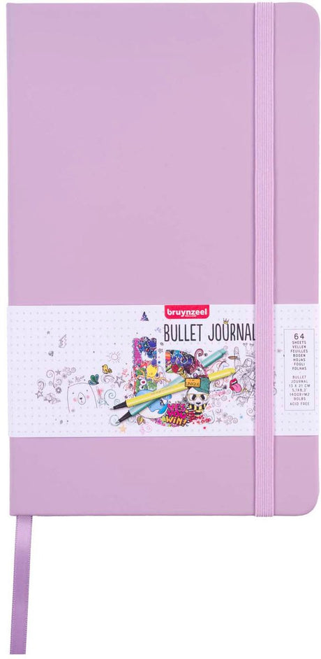 Bruynzeel bullet journal lila notitieboek 13x21cm 140g m² creatief.